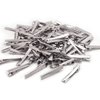 BronaGrand 100 Pieces Alligator Hair Clip Flat Top with Teeth Silver (1.77 Inch)