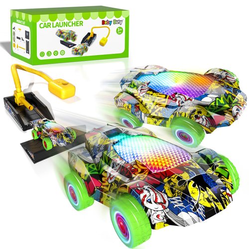 Beby Buty Car Launcher Indoor Outdoor Game Toys for Kids Boys, Toys Gifts for 3 4 5 6 Year Old Boys, Ideas 3 4 5 6 Year Old Boys Toys Birthday Gifts, Outside Outdoor Toys for Kids Ages 3-5 4-8