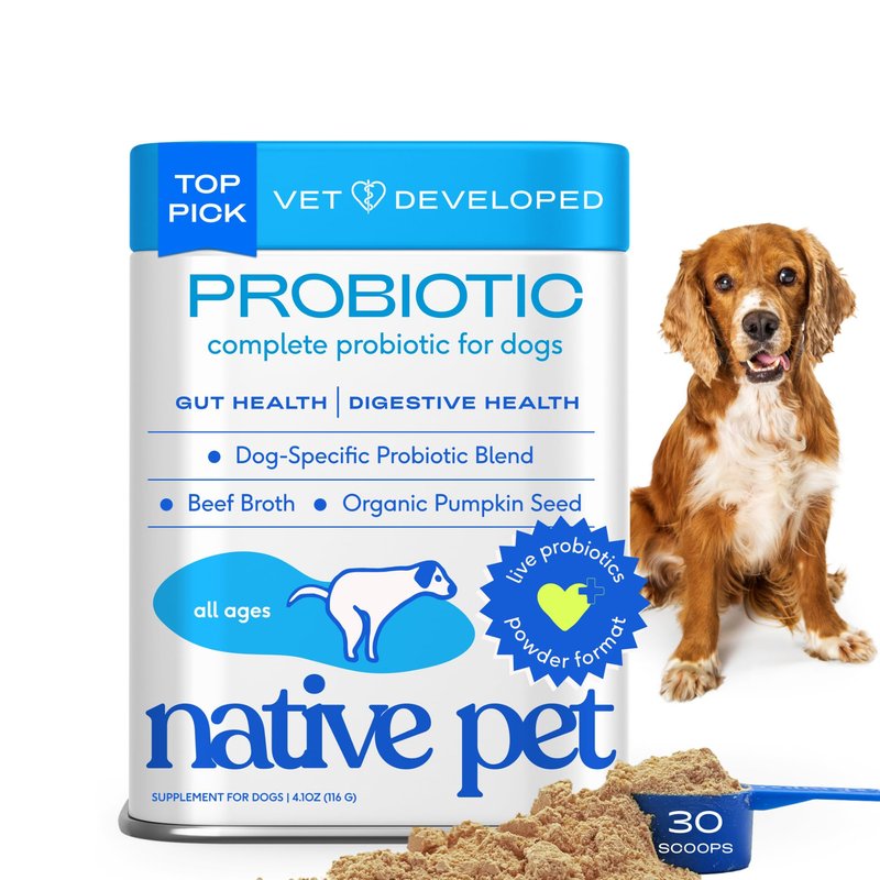 Native Pet Probiotics for Dogs - Dog Probiotics Powder for Digestive Health, Gut Support, & Immun...