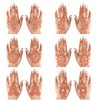 6 Sheets Henna Tattoo Stickers Brown Waterproof temporary hand tattoo stickers Red Ink Henna Tattoo For Women Wedding Party Festivals, & Parties Decoration（19-24）