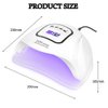 UV LED Nail Lamp 150W, Professional Nail Dryer Gel Polish Light, UV Nail Light with 4 Timer Setting, Nail Polish Curing Gel LED Dryer, Professional Nail Art Tools with Automatic Sensor