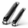 BALUCA Nail Clipper with Catcher, No Mess Anti Splash Fingernail Toenail Clipper, Stainless Steel Nail Cutter Nail Trimmer for Men and Women - 2 Pack