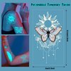 Luminous Mystic Boho Temporary Tattoo - Luvsweets 26 Sheets Butterfly Flower Glow In The Dark Temporary Tattoos for Women Girls Adult Glitter Fake Tattoo Stickers Party Decorations Supplies Favors