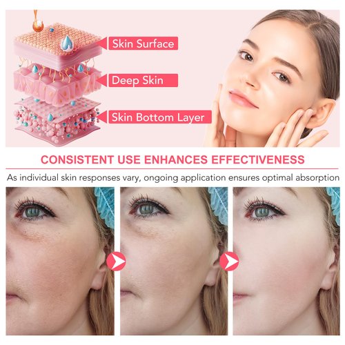 HUYEHF Collagen Face Mask, Hydrating Overnight Hydrogel Mask, Pore Minimizing, Elasticity Improvement, Firming, Moisturizing-4 Pack