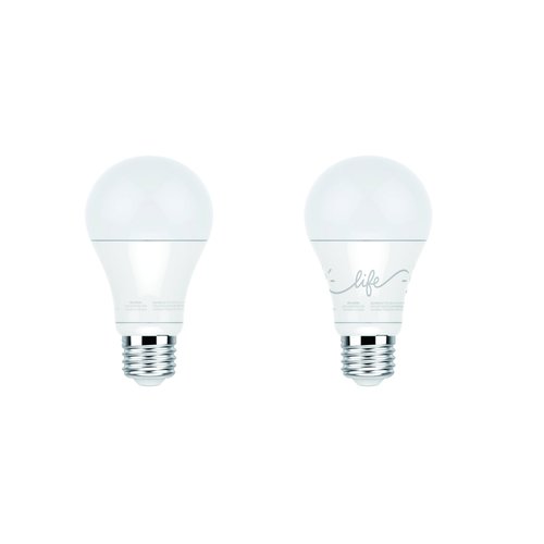 C by GE A19 C-Life Smart LED Light Bulb by GE Lighting, 2-Pack, Works with Alexa