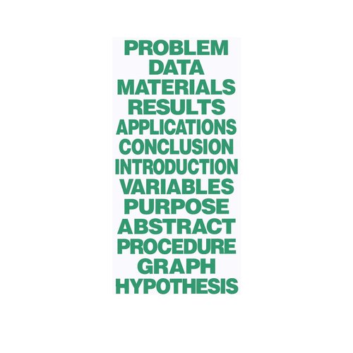 Flipside Products Green Science Fair Titles, Display Board Titles, Projects, School, Kids, Classroom, Pack of 24