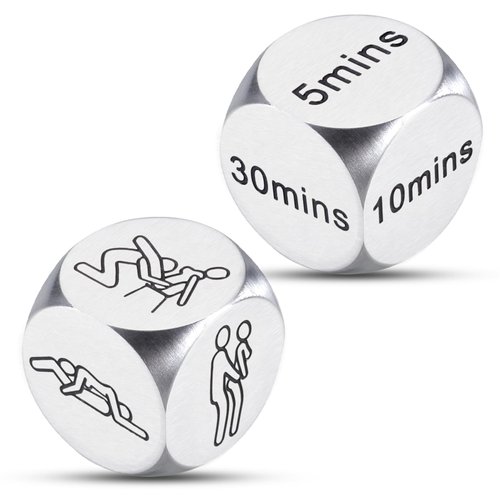 10th Anniversary Tin Gifts for Him Her 2PCS Funny Date Night Dices Christmas Valentines Gift 10 Year Anniversary Wedding Gifts for Couples Wedding Registry Ideas White Elephant Gifts for Adults