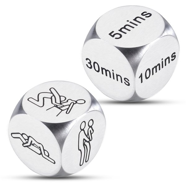 10th Anniversary Tin Gifts for Him Her 2PCS Funny Date Night Dices Christmas Valentines Gift 10 Year Anniversary Wedding Gifts for Couples Wedding Registry Ideas White Elephant Gifts for Adults