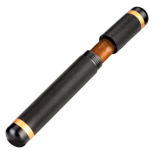 Scotte Aluminum Cigar Tube Elegant Cigar Holders 2 Colors (Black)