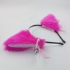 Sheicon Cat Ears with Bell Furry Neko Ears Headband Hair Clip Headwear Anime Cosplay For Halloween Costume Color Rose red