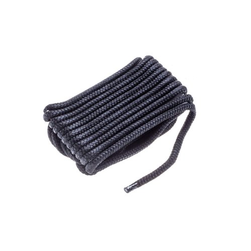 Attwood 117681-7 Premium Double Braided Nylon Dock Line, 3/8-Inch Thick, 25 Feet Long, Pre-Spliced One End, Black
