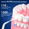 H2ofloss Water Dental Flosser Portable Dental Oral Irrigator with 5 Modes, 6 Replaceable Jet Tips, Rechargeable IPX7 Waterproof Teeth Cleaner for Home and Travel -300ml Detachable Reservoir (HF-6)
