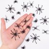 JIALWEN 120 Pieces Realistic Plastic Spiders 3 Sizes Small Spider Toys Black Fake Spiders Halloween Prank Props for Halloween Home Party Decorations