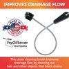 FryOilSaver Co, B113C, Long Drain Cleaning Brush, Length 22", Super Flexible Cleaning Tool, Drain Clog Remover Brush