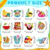 Geetery 12 Pcs Wooden Summer Themed Party Table Decorations Beach Table Sign Standing Centerpieces Beach Pool Party Decorations Summer Baby Shower Decorations for Luau Hawaii Beach Pool Party