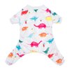 CuteBone Dinosaur Dog Pajamas Adorable Puppy Clothes Jumpsuit Pjs Pet Apparel Soft Fleece Cat Coat P01XS