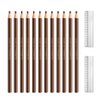 SUMEITANG 12 Pcs Pull Cord Peel-off Brown Eyebrow Pencil，Wooden Hard-core Microblading Eye Brow Pencil For Marking, Filling And Outlining, waterproof and sweat-proof for Professionals & Beginners
