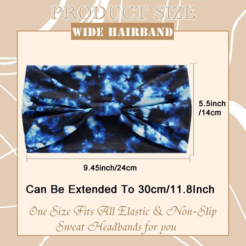 STGDAK Boho Headbands For Women Non Slip Fashion Wide Hair Band Turban Head Bands Yoga Workout Running Sweatband Elastic Headband Summer Stylish Wrap Headbands Hair Accessories for Teen Girls 6 Pcs