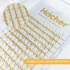 HAICHER Holographic Lash Tinsel, Colored Lash Extensions CC Curl 9-18mm Mixed Lash Trays (Gold, Spike)