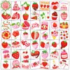 Konsait Strawberry Temporary Tattoos, 96Pcs Berry Sweet Strawberry Shortcake Birthday Party Decorations Tattoos, Strawberry Party Favors & Strawberry Goodie Bag Stuffers, 48 Design
