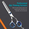 COOLALA Stainless Steel Hair Cutting Scissors Thinning Shears 6.5 Inch Professional Salon Barber Haircut Scissors Family Use for Man Woman Adults Kids