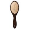 Wooden Paddle Hair Brush with Metal Bristle, Anti-frizz Metal Detangling Brush Styling Hairbrush Comb for Curly Fine Wavy Straight Hair, Scalp Massage Brush, Wet or Dry Use