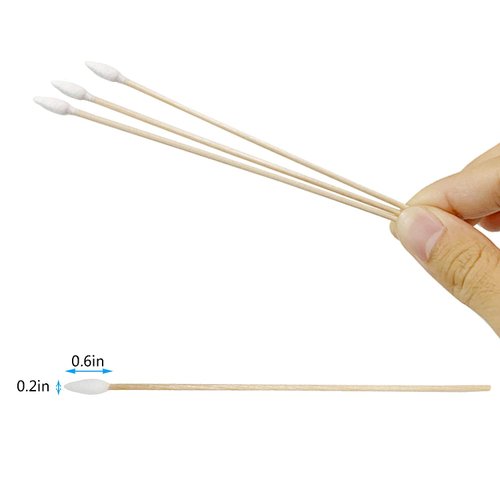 500pcs Precision Cotton Swabs with 6'' Long Sticks for Gun Cleaning, Makeup or Pets