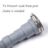 HLMOptimo 10 Feet Universal Washing Machine Drain Hose Flexible Dishwasher Drain Hose Extension Kits Corrugated Washer Hose w/ 1 Adapter 4 Hose Clamps 1 U-Bend Hose Holder (10 feet)