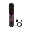 QUMOX Cordless Hair Straightener Brush, Portable Straightening Brush for Travel, Mini Hot Ionic Straightener Comb for Women, Ceramic Coating, Lightweight for Touch-ups (Charger Not Included)