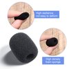 Weewooday 50 Pieces Foam Microphone Windscreen Mic Covers Foam Protection for Small Lapel and Headset Microphones, Black
