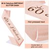 Semato 60th Birthday Decorations - 60th Birthday Tiara and 60th Birthday Sash Glitter Kit for Women 60th Birthday Gifts for Women 60th Birthday Party Supplies and Favors