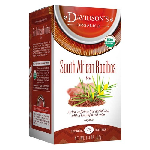 Davidson's Organics, South African Rooibos, 25-count Tea Bags, Pack of 6