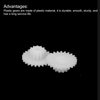 MECCANIXITY 30Pcs Plastic Gears 24 Teeth Plastic Double Gears Model 24122BA Reduction Gear for RC Car Model DIY Robot,White Module 0.5