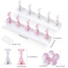 Etercycle Nail Stand Acrylic Nail Art Display Stand Practice nail holder for painting nails Magnetic Practice Stands with Reusable Putty For Home DIY Salon Supplies (Pink Clear)