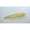 Generic Shiny gold or silver metal leaf alligator hair clip for fine thin hair (Primary color: Gold)