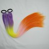 CliCling 4 Colors Braiding Ponytail Hair Extensions Mix Hair Tinsel,Colorful Braided Ponytail Extension with Hair Tie