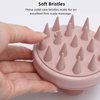 BTYMS Hair Scalp Scrubber Shampoo Brush with Dispenser, Silicone Head Scrubber Scalp Massager Hair Washing Brush Exfoliating Brush for Dandruff Removal