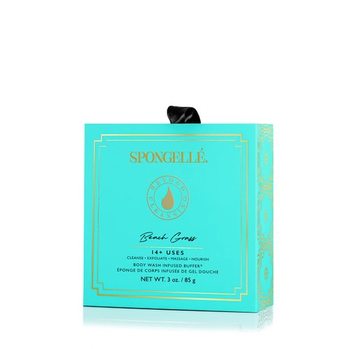 SPONGELLÉ Boxed Flower Shower Body Wash Infused Buffer, Beach Grass
