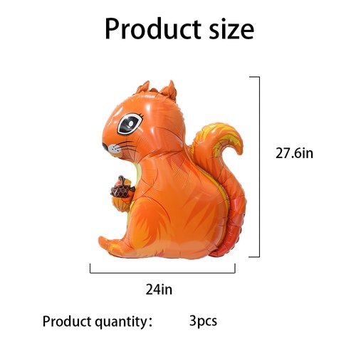 HADCKJA Squirrel Balloon Thanksgiving Balloons Squirrel Balloons for Fall Harvest Thanksgiving-Themed Party Birthday Party Supplies Decorations Thanksgiving Party Decorations Balloons Party Sets-3pcs