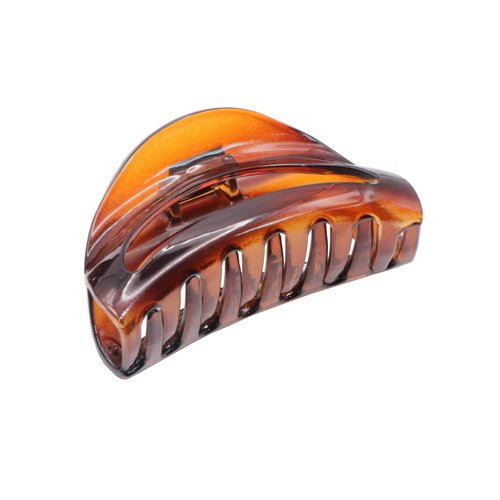 Parcelona French Vrille Small Tortoise Shell 2 3/4" Celluloid No Slip Grip Sturdy Claw Clips Jaw Hair Clips Claw Clamp Clutcher for Women and Girls, Made in France