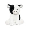 WEIGEDU Calf Cow Stuffed Animals Plush Toys for Kids Boy Girl Bedtime Birthday Gift, Stuffed Holstein Friesian Cow, 14 inches Black and White