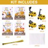 Buttools Valentines Day Gifts for Kids-24 Pack Valentines Cards with Construction Vehicles Toys Car for Kids Classroom Exchange Cards for Toddlers Girls Boys School Party Favors
