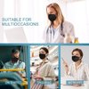 CHGD Kn95 Face Mask Black,5 Layer Cup Dust Safety Masks Men & Women Universal,Breathable, Comfortableable,Home and Outdoor Wearing (Black-60pcs)