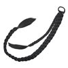 34 Inch Black Long Braided Ponytail Extension with Hair Tie Straight Wrap Around Hair Extensions DIY Pre Stretched Natural Soft Synthetic Hair Piece for Women (MW-1#)