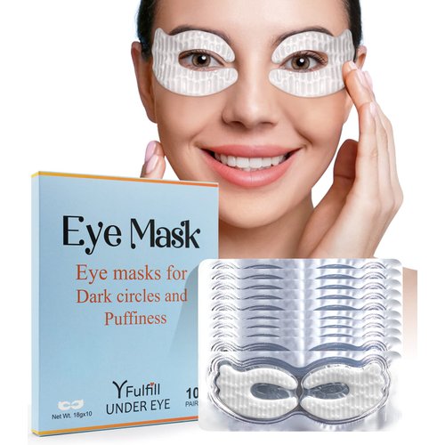 YFulfill Under Eye Collagen Mask Patches White Color, Under Eye Mask Skincare for Dark Circles and Puffiness