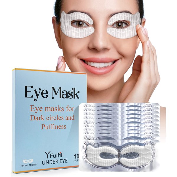 YFulfill Under Eye Collagen Mask Patches White Color, Under Eye Mask Skincare for Dark Circles and Puffiness
