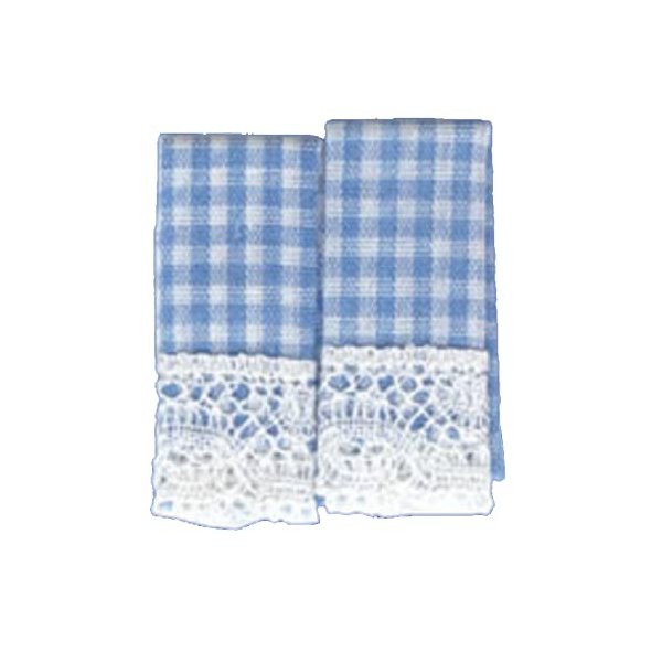 Melody Jane Dollhouse Blue Gingham Kitchen Tea Towels Kitchen Accessory