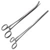 SURGICAL ONLINE Set of 2 Premium Quality 10" Rochester Pean Hemostat Forceps Straight & Curved Clamps Three Locking Positions - SurgicalOnline