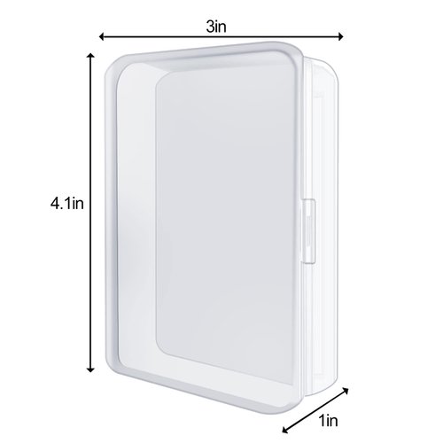 IOKUKI 4 Pcs Blank Playing Card Case, Clear Card Deck Box, Plastic Playing Game Card Storage Box Holder for Bank Card, Business Card, Game Card, PTCG Cards