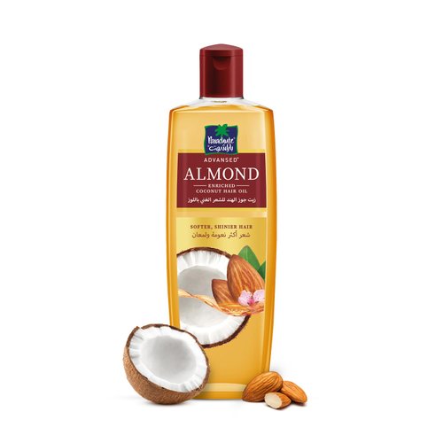 Parachute Advansed Almond Enriched Coconut Hair Oil|For Soft & Silky Hair| Boosts Shine & Softness| No Parabens & Silicones| All Hair Types| 6.7 fl.oz